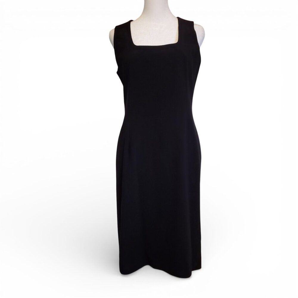 Lauren Ralph Lauren Classic Little Black Dress Solid Black Sheath Size 6